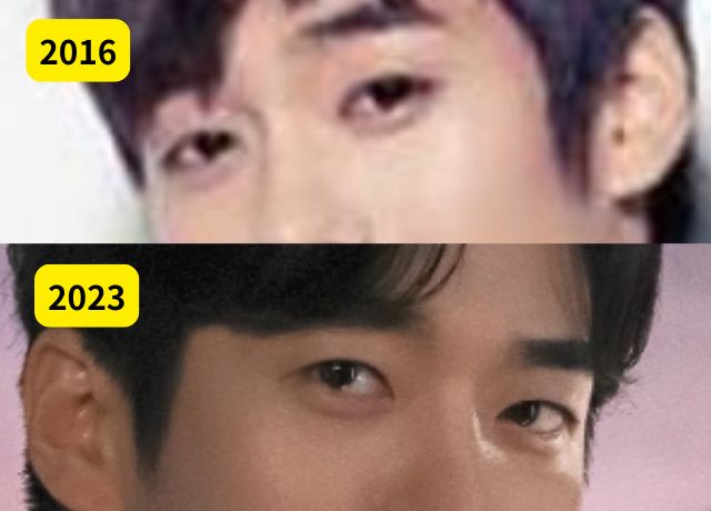 ムンジフの目の変化を年代ごとに画像比較