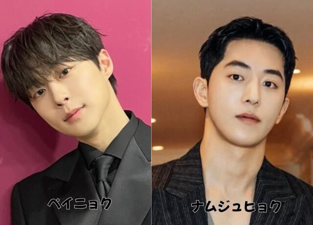 ペイニョクとナム・ジュヒョクの比較画像